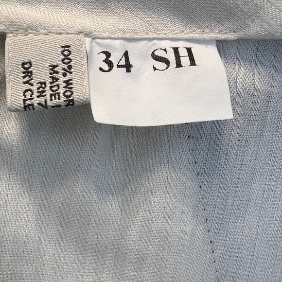 Pronto-Uomo Lessona Natural Stretch Super 100's Suit Pants Mens 34S Black Wool - Picture 12 of 13